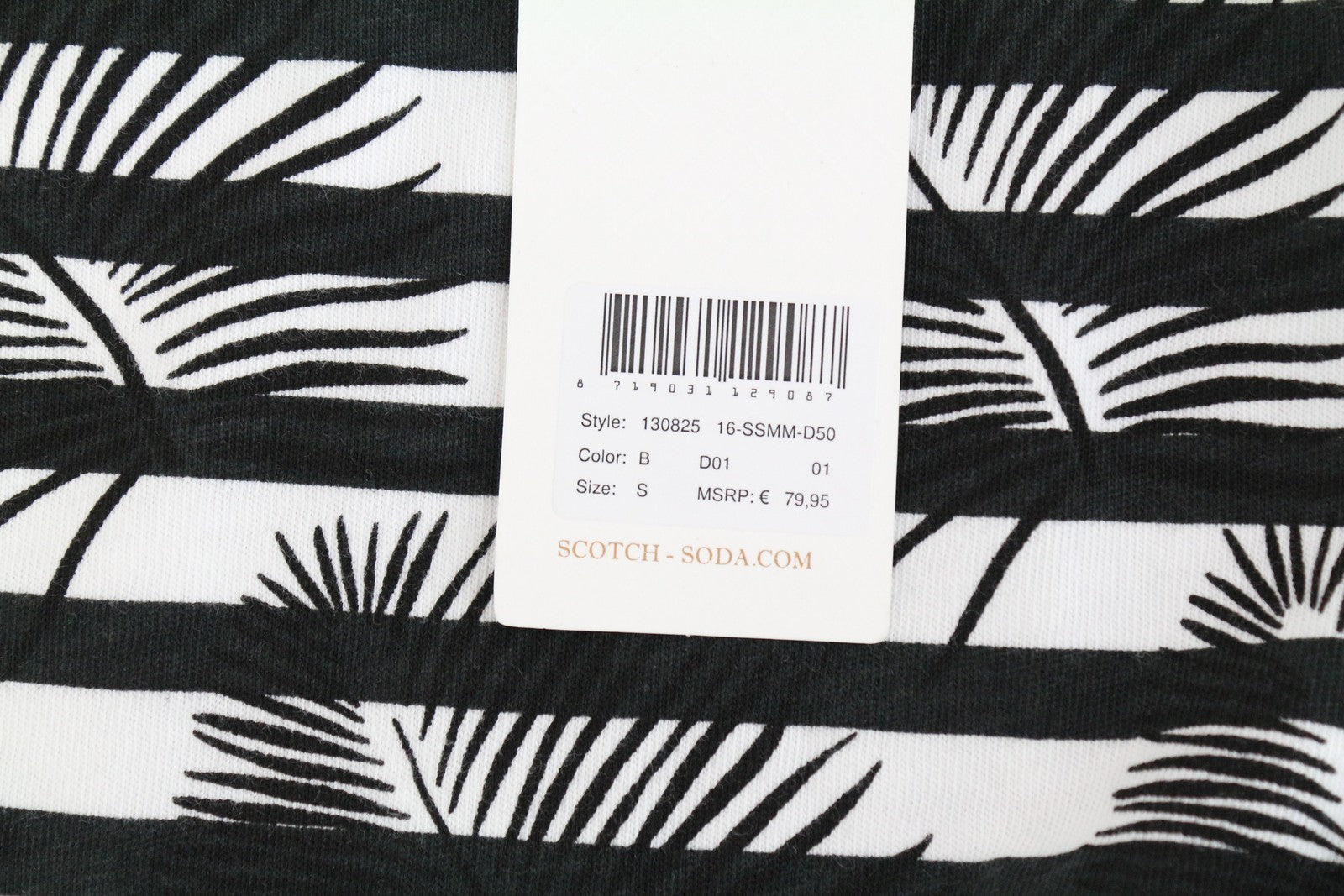 SCOTCH & SODA Ams Couture Men Sweatshirt S Black Cotton Anti Striped Pattern