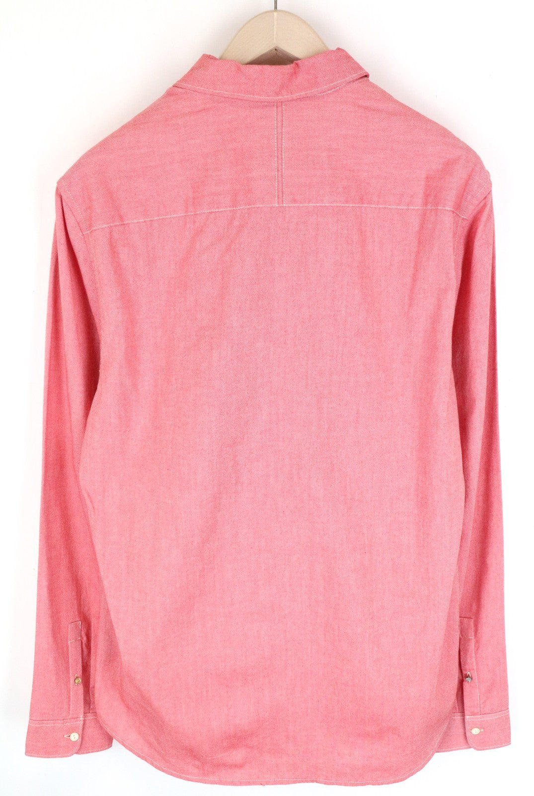 SCOTCH & SODA Ams Couture Men Shirt XL Pink Pure Cotton Long Sleeve Button-Up