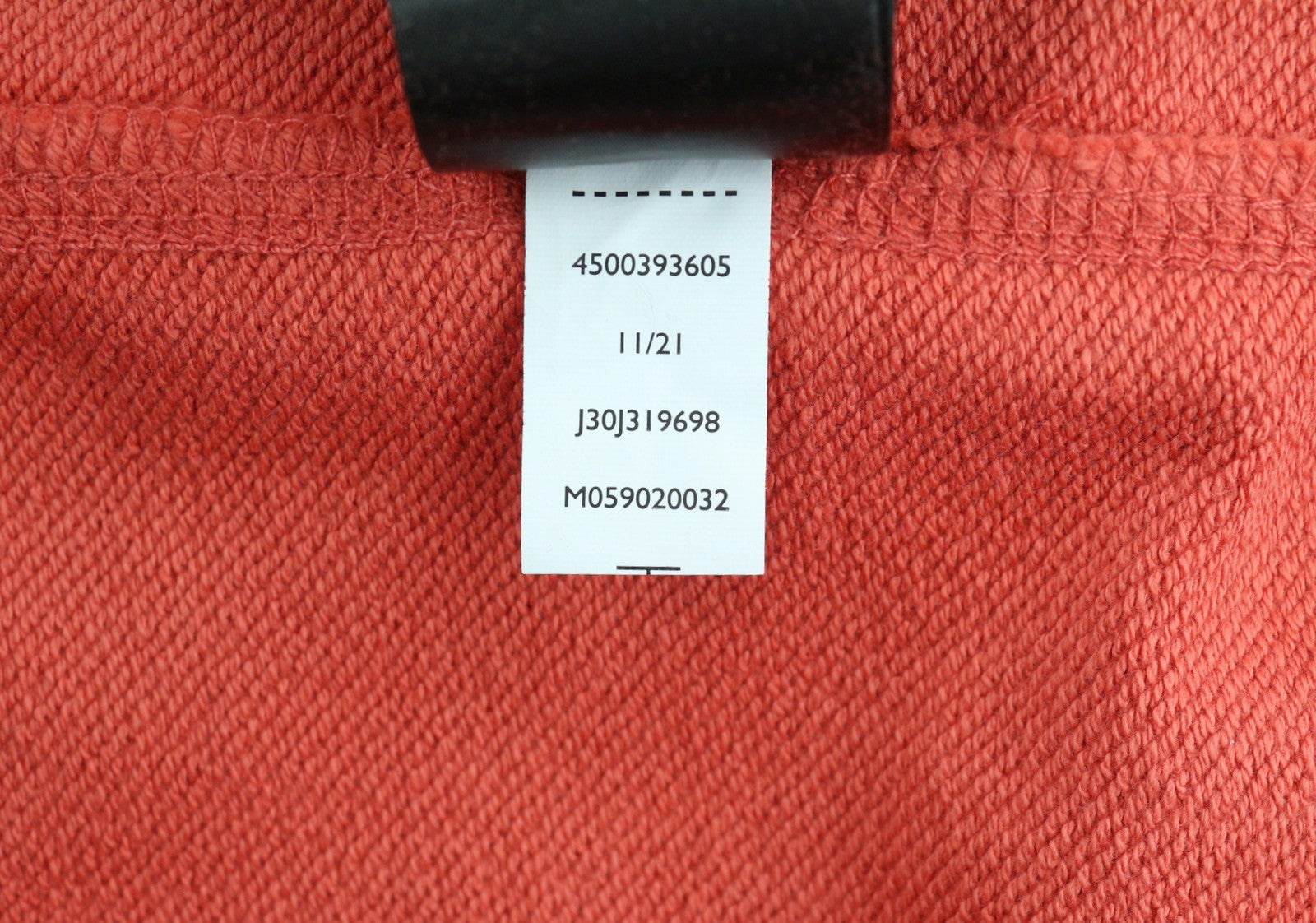 CALVIN KLEIN Men Hoodie L Rhubarb Red Cotton Kangaroo Pocket Logo Pull On