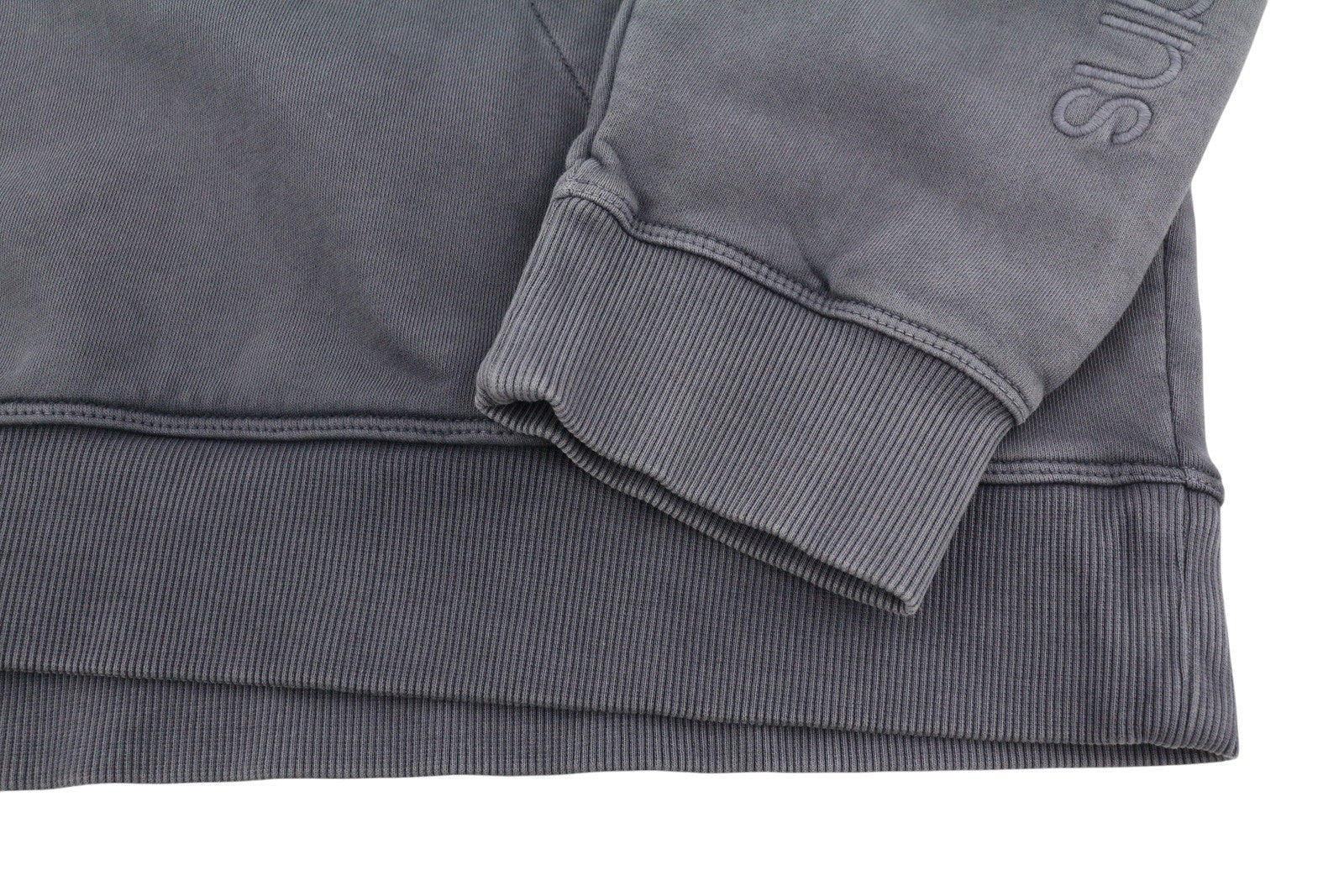CALVIN KLEIN Men Hoodie 2XL Faded Grey Kangaroo Pocket Embroidered Logo Pull On
