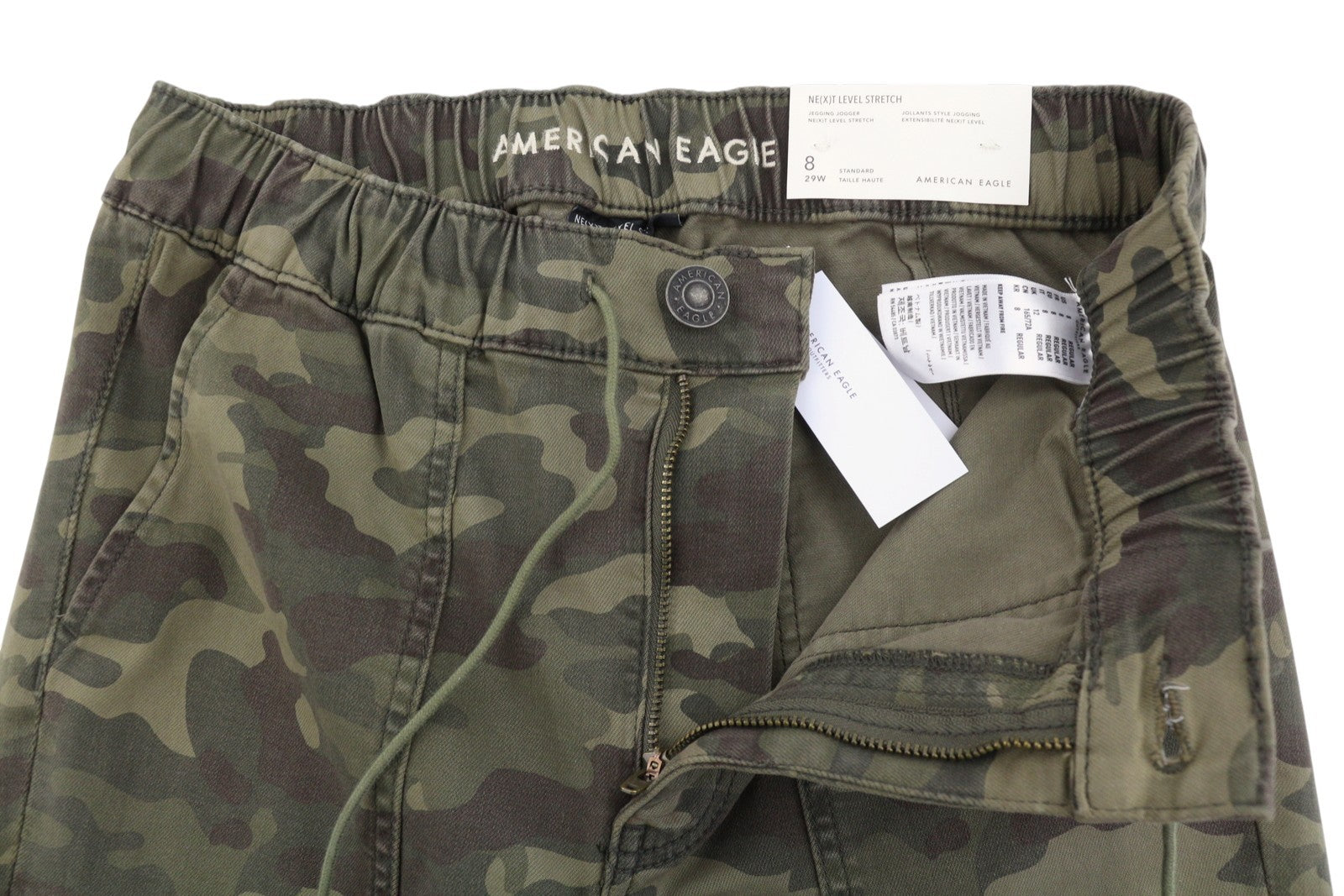 AMERICAN EAGLE OUTFITTERS Jegging Jogger Women Trousers W29 Stretch Camouflage