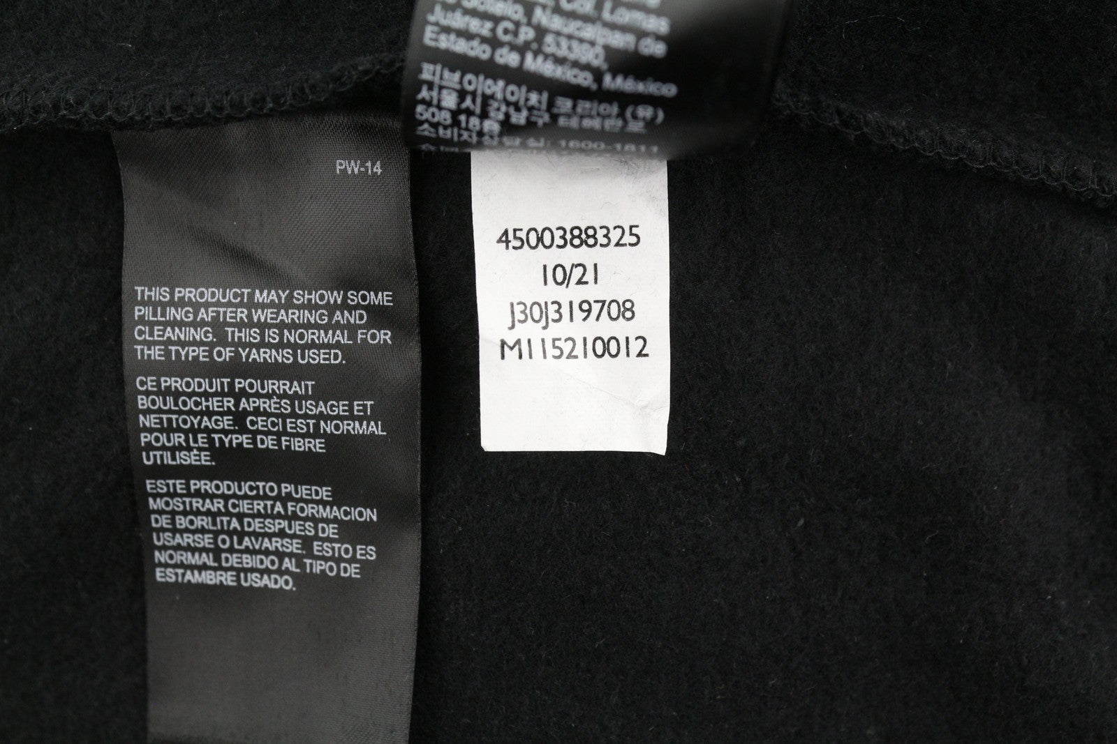 CALVIN KLEIN Men Hoodie L Black Loose Oversized Kangaroo Pocket Hooded Pull On
