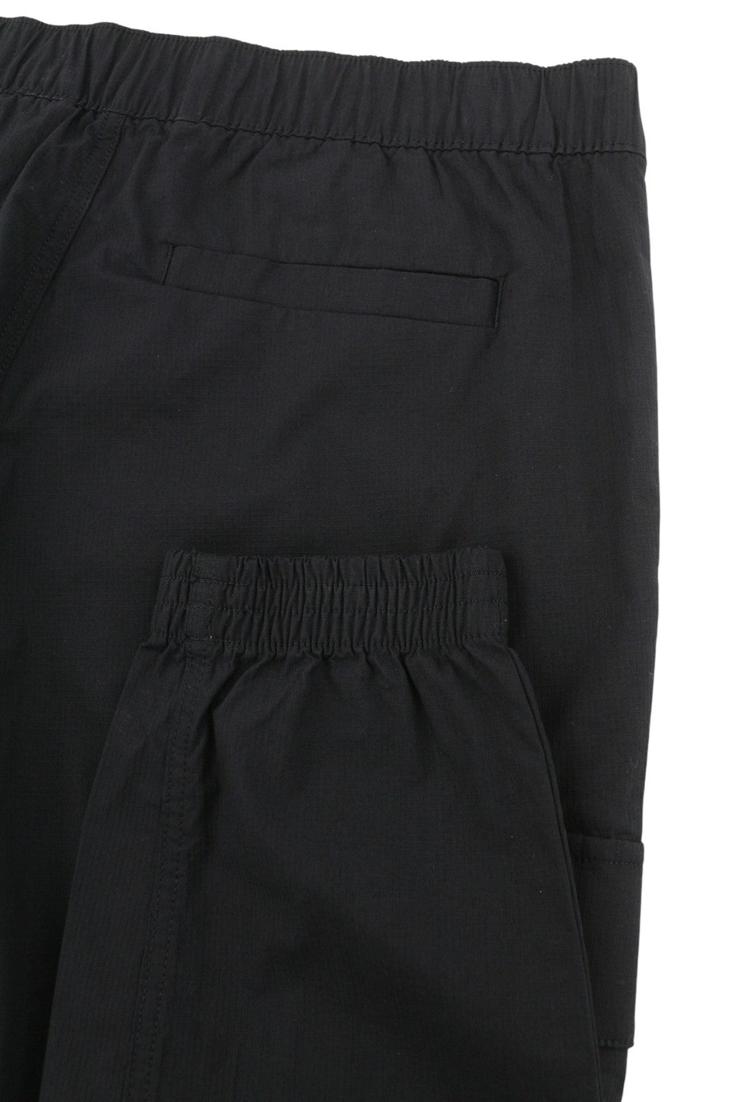 CALVIN KLEIN Men Trousers W32 Black Cargo Check Patch Pocket Elastic Waist