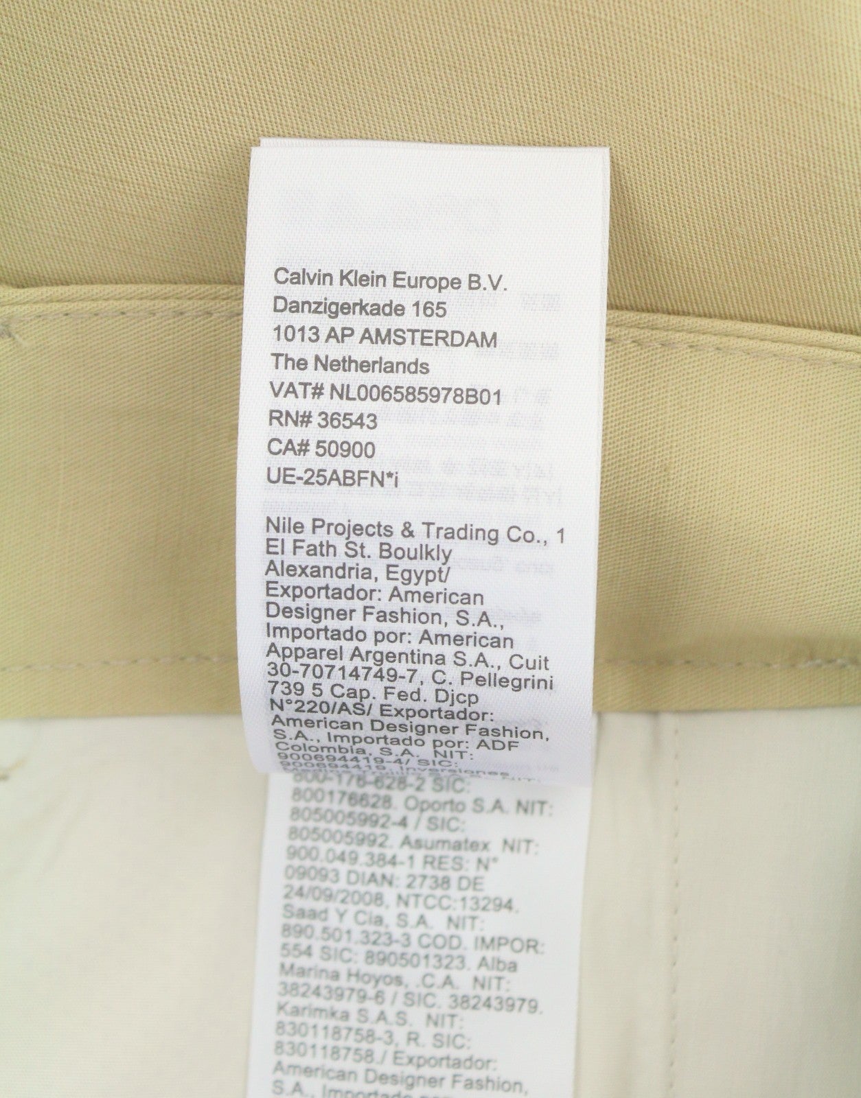 CALVIN KLEIN Piece Dyed Tencel Tapered Men Trousers W32/L32 Cropped Relax