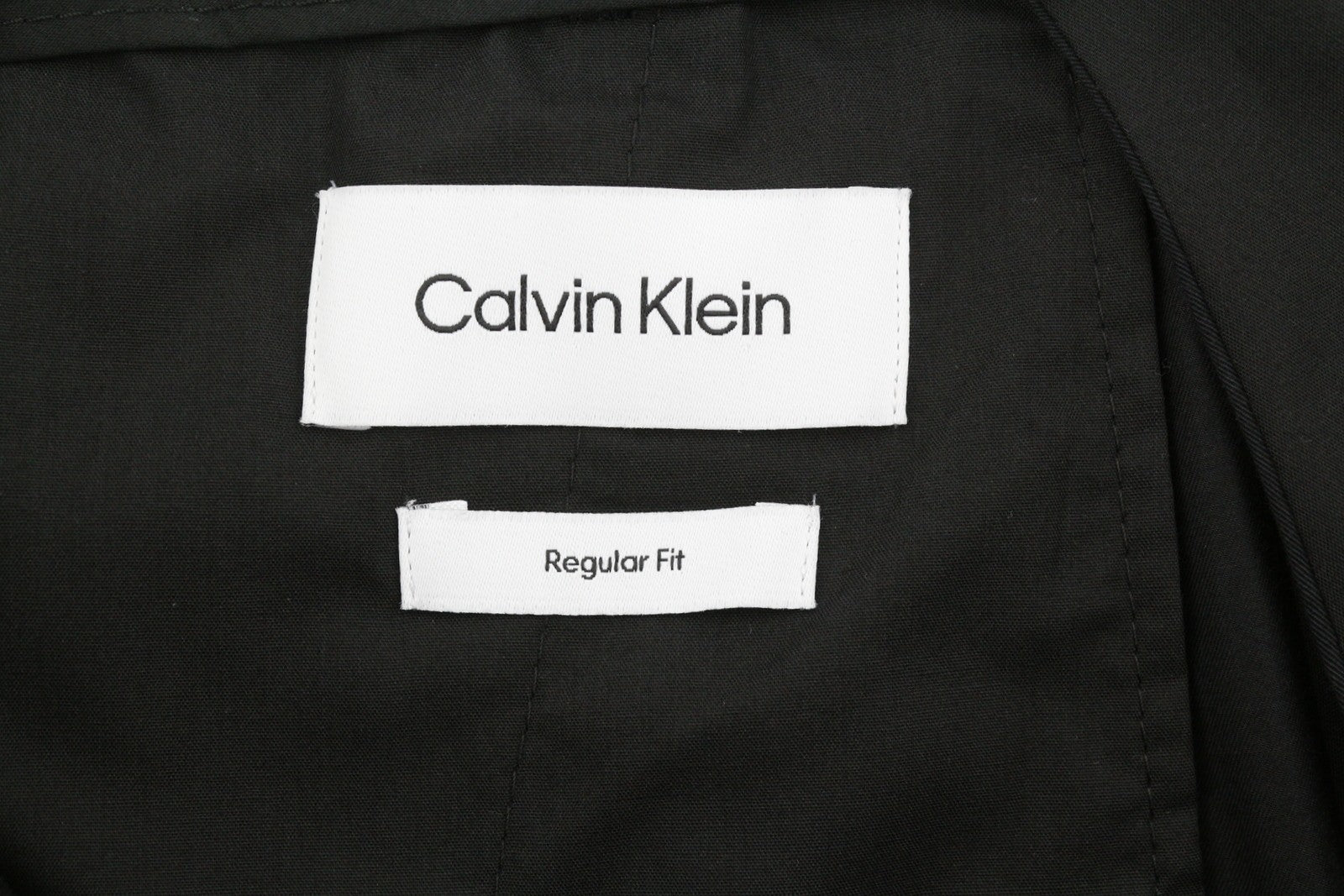 CALVIN KLEIN Cotton Seacell Modern Men Trousers L Black Pleated Regular