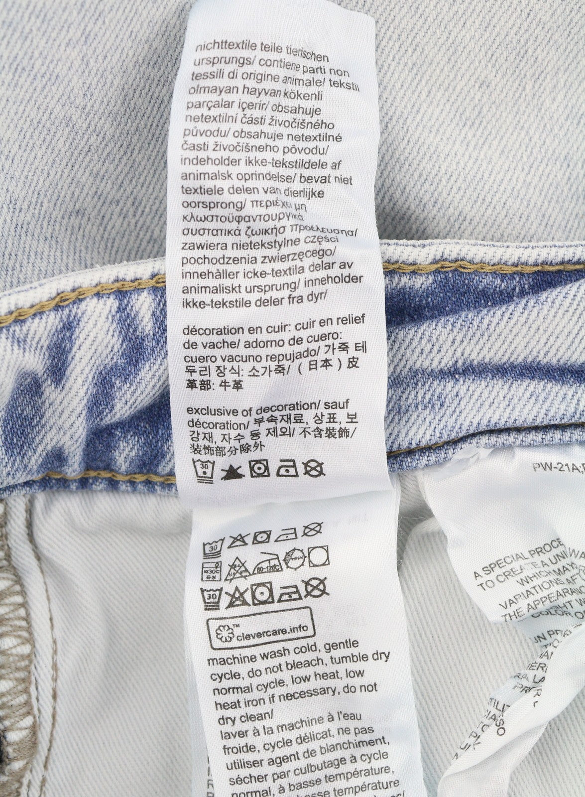 CALVIN KLEIN Slim Straight Men Jeans W34/L32 Blue Faded Whiskers Denim Zip Fly
