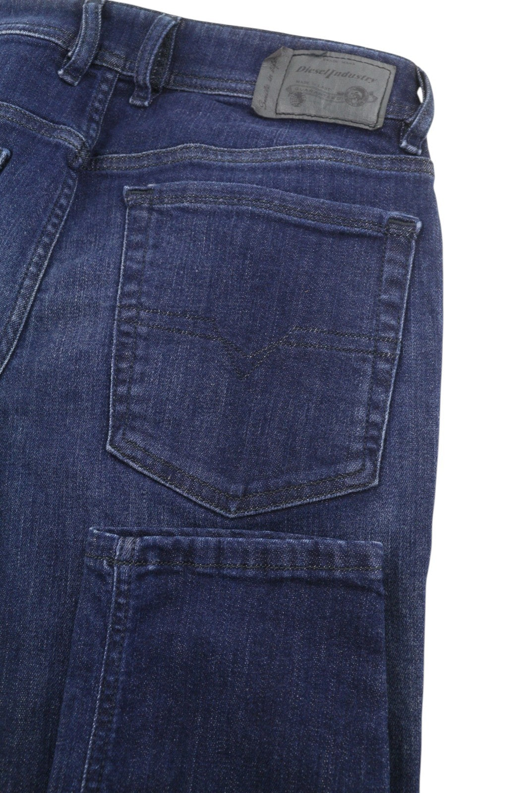 DIESEL Troxer R79K6 Men Jeans W28/L32 Blue Whiskers Faded Skinny Fit