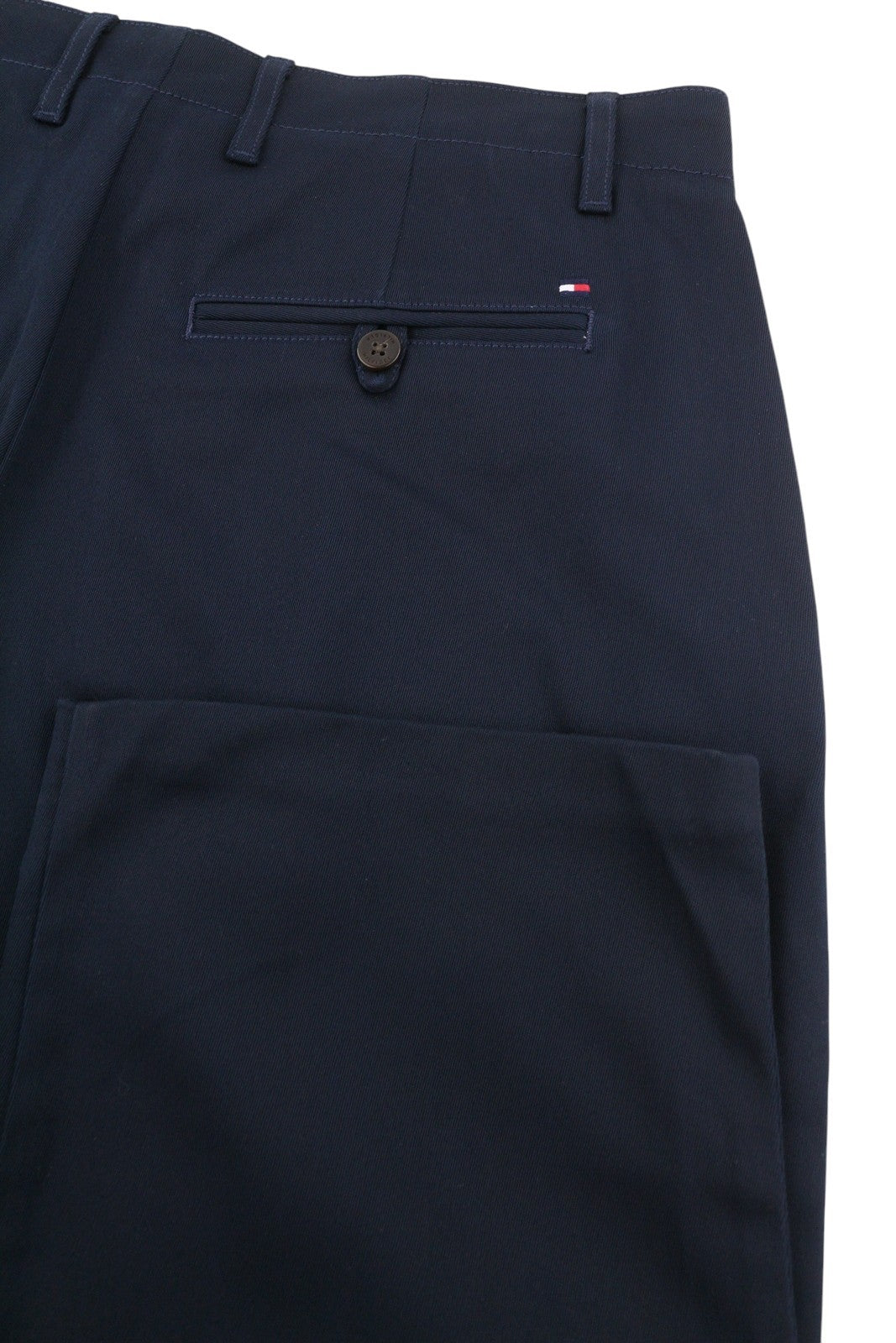 TOMMY HILFIGER Relaxed Straight Women Trousers EU42 Dark Blue Pleated   Zip
