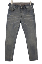 DIESEL Larkee-Beex 084TL Men Jeans W26/L30 Blue Whiskers Faded Distress