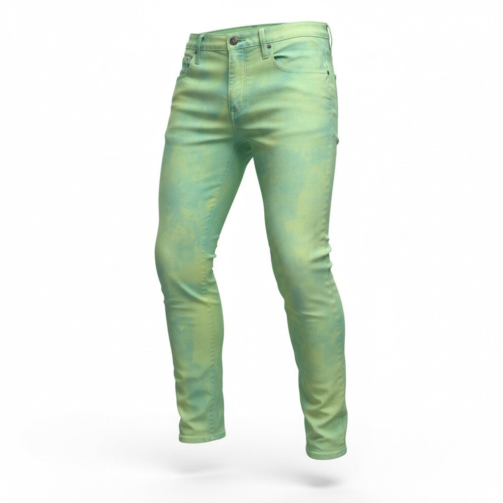 SCOTCH & SODA Men Jeans W31/L32 Green Faded Garment Dyed Super Slim Fit
