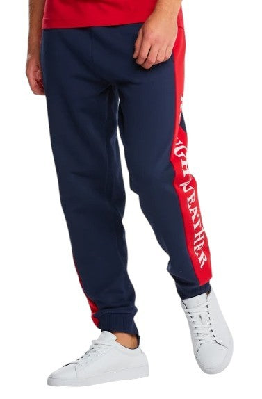 GANT Rough Weather Men Trousers L Navy Drawstring Waist Logo Jogg