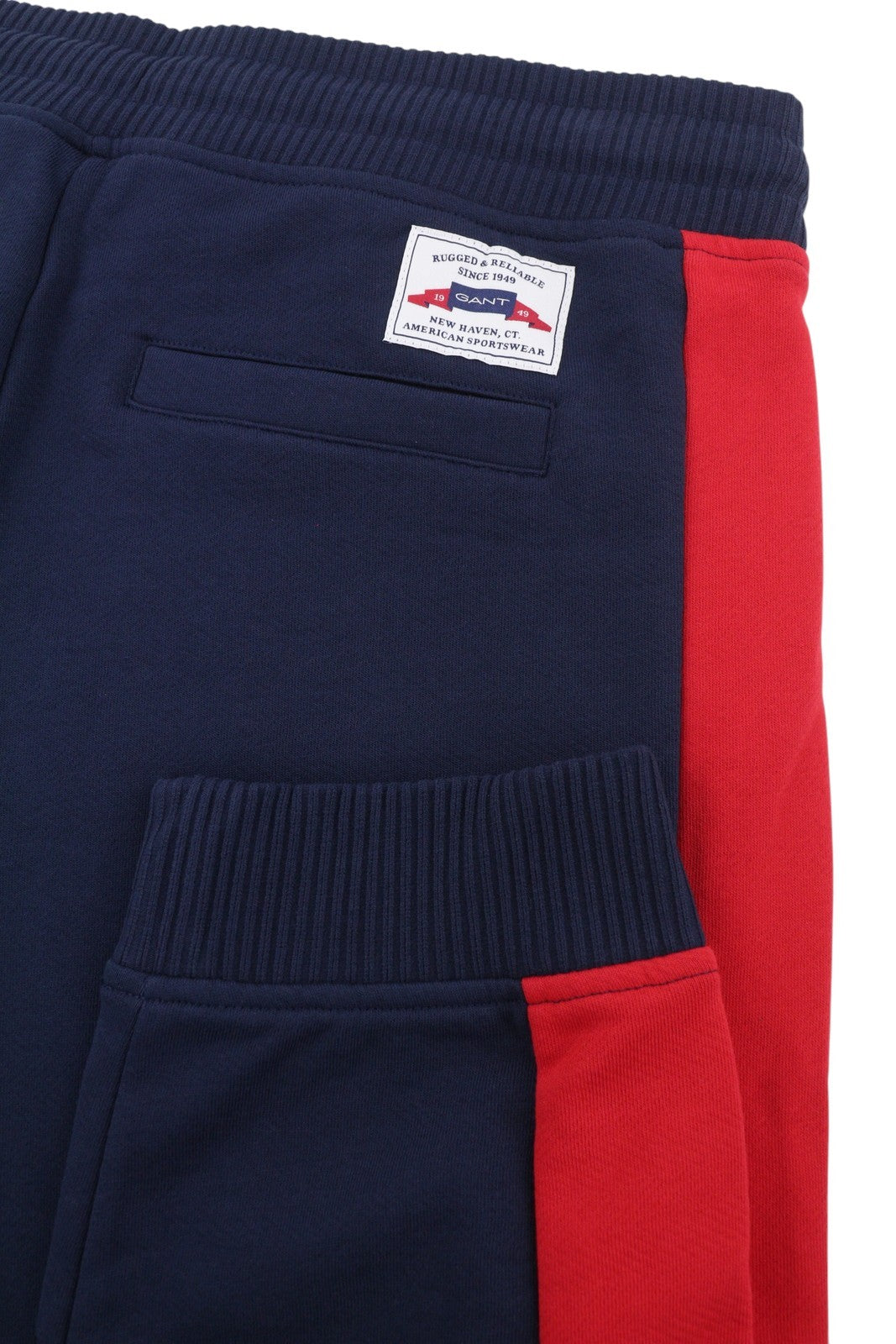 GANT Rough Weather Men Trousers L Navy Drawstring Waist Logo Jogg