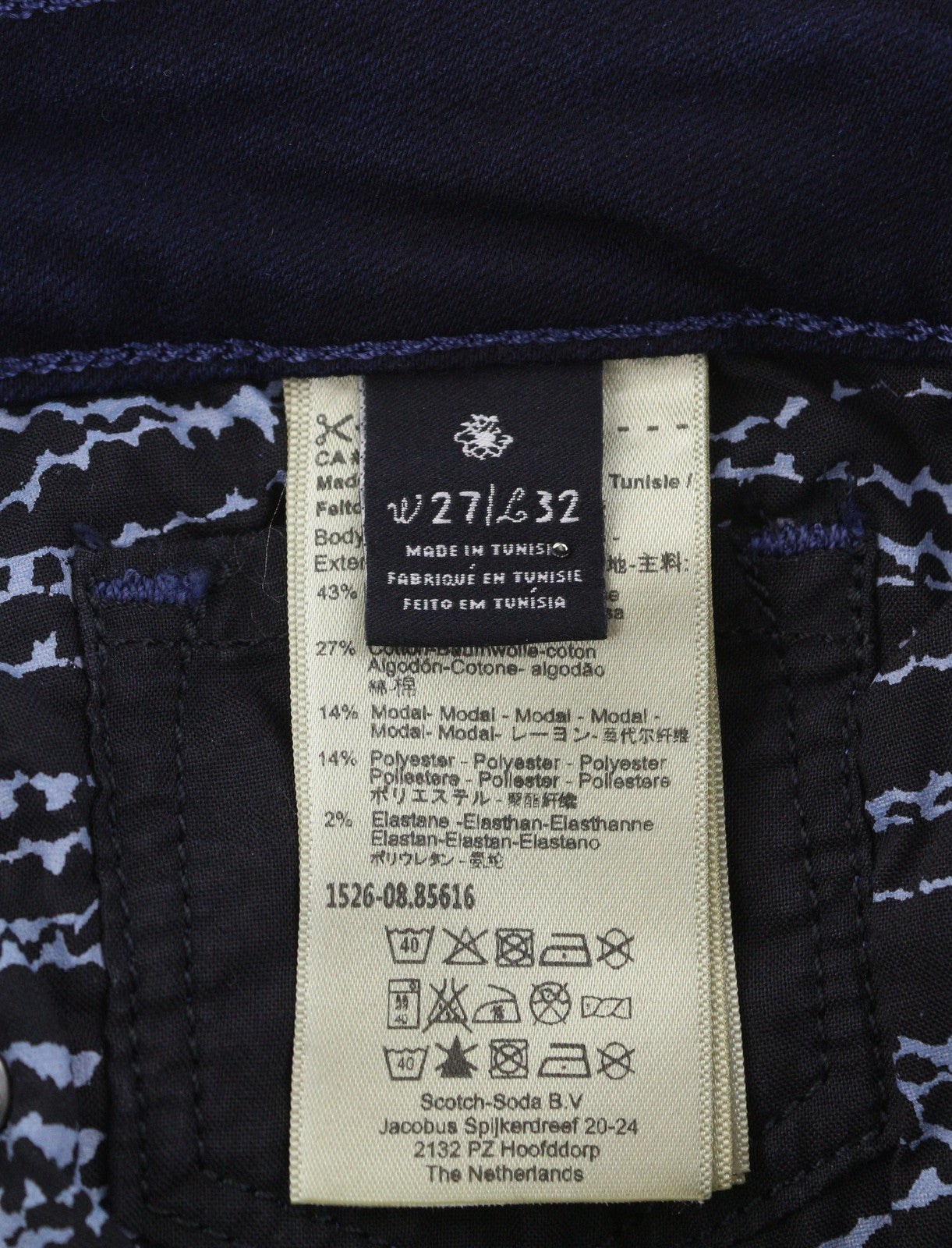 MAISON SCOTCH La Parisienne Women Jeans W27/L32 Blue Whiskers Faded Skinny Fit