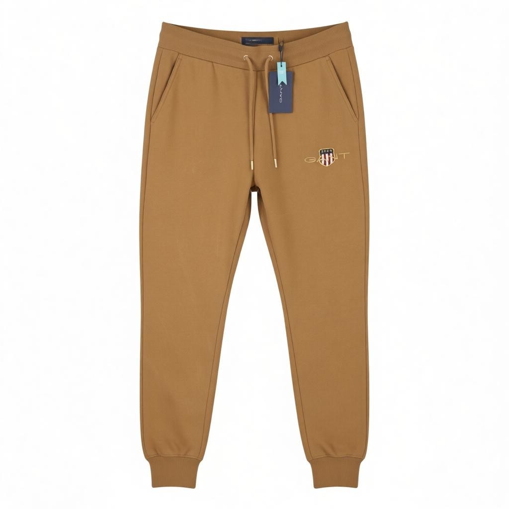 GANT Archive Shield Women Trousers M Brown Drawstring Waist Jogg