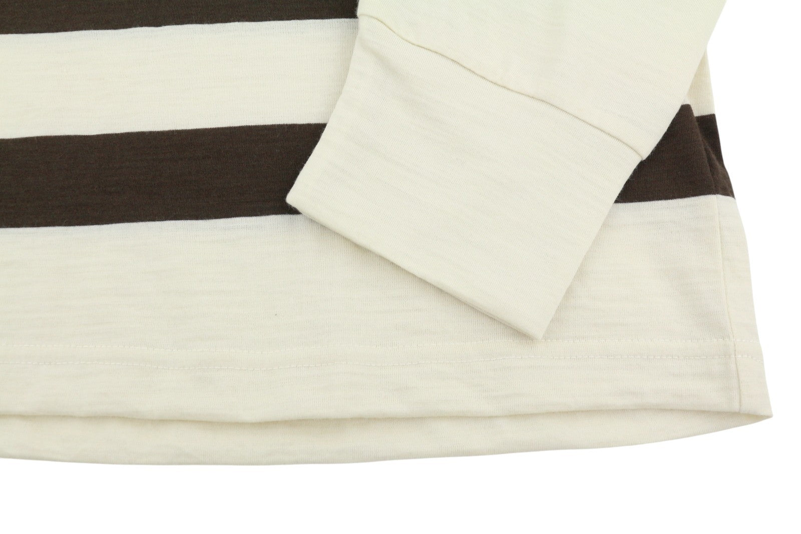 GANT Wool Jersey Men T-Shirt XL Cream Crew Neck Stretch Long Sleeve Tee Logo