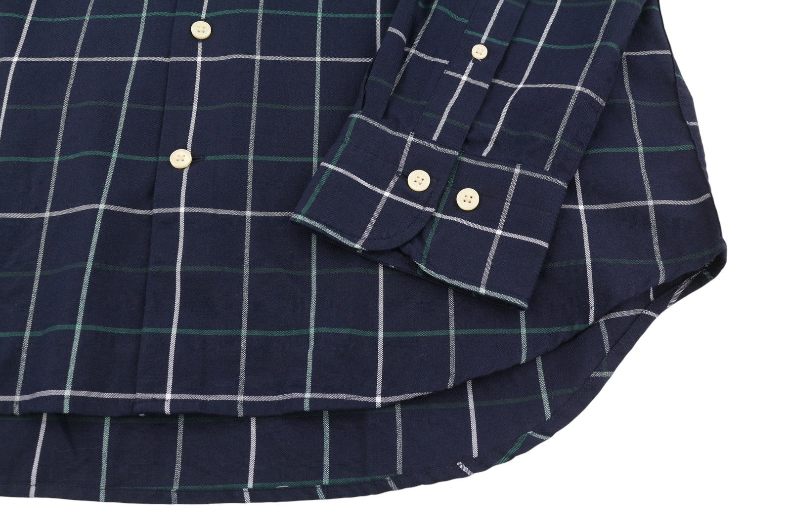 GANT Tech Prep Oxford Check Men Shirt M Navy Button-Down Neck Casual Shirt