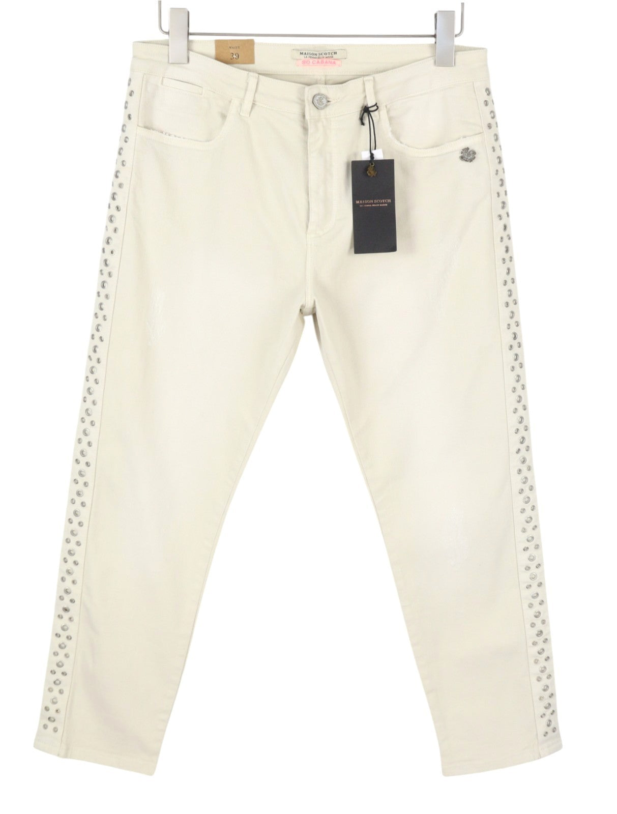 MAISON SCOTCH Petit Ami Women Jeans W30/L34 Beige Slim Boyfriend Cropped