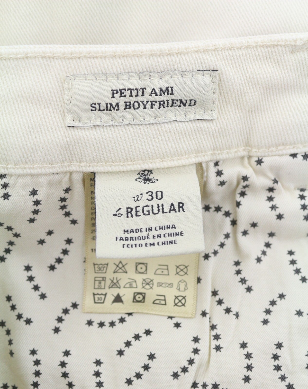 MAISON SCOTCH Petit Ami Women Jeans W30/L34 Beige Slim Boyfriend Cropped