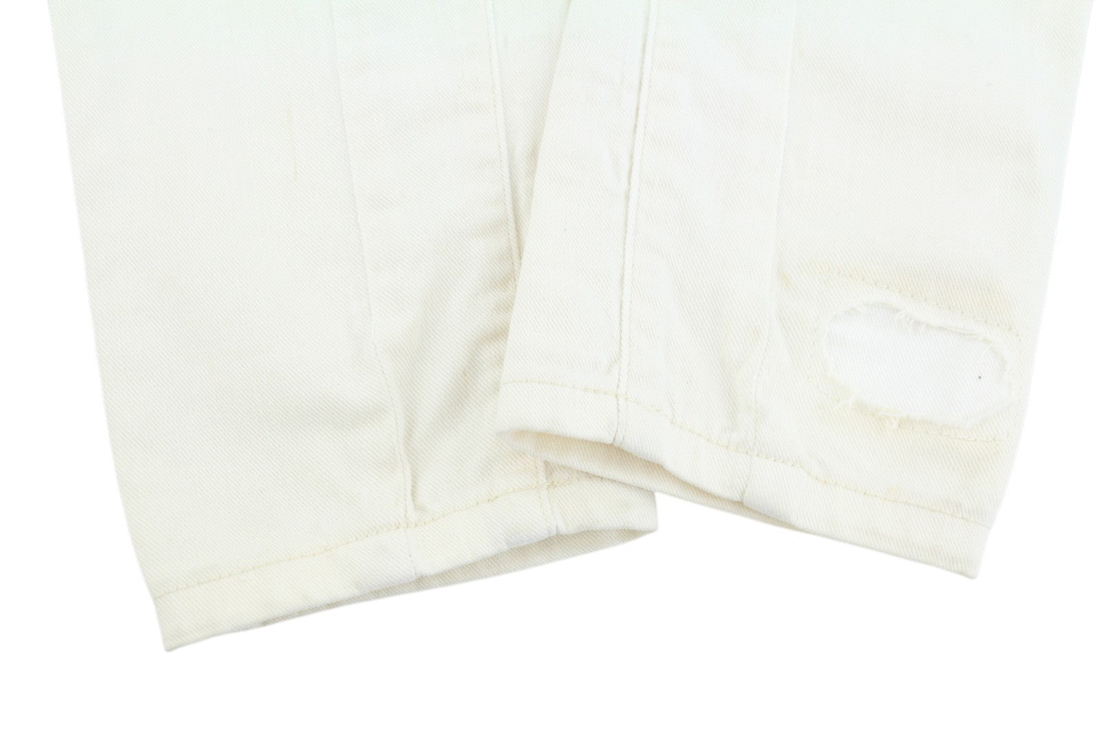 MAISON SCOTCH La Parisienne Women Jeans W28 Ivory Skinny Distress Patches