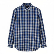 GANT Tech Prep Oxford Check Men Shirt XL Blue Button-Down Neck Casual Shirt