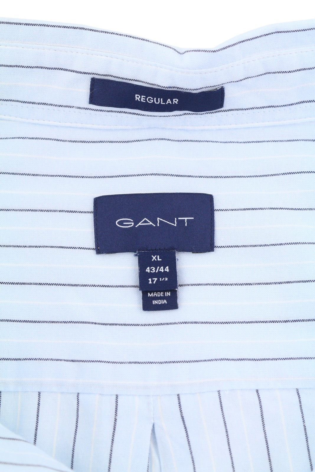GANT Reg Oxf Stripe Men Shirt XL Light Blue Button-Down Pocket Casual Shirt