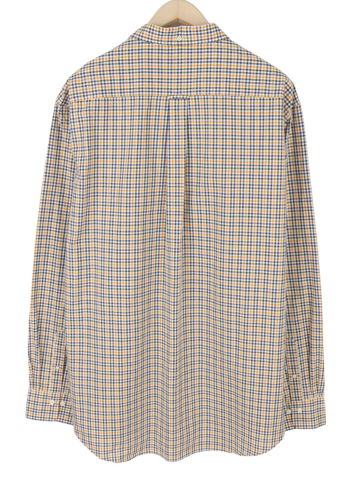 GANT The Broadcloth Gingham Men Shirt 2XL Mustard Orange Plaid Button-Down