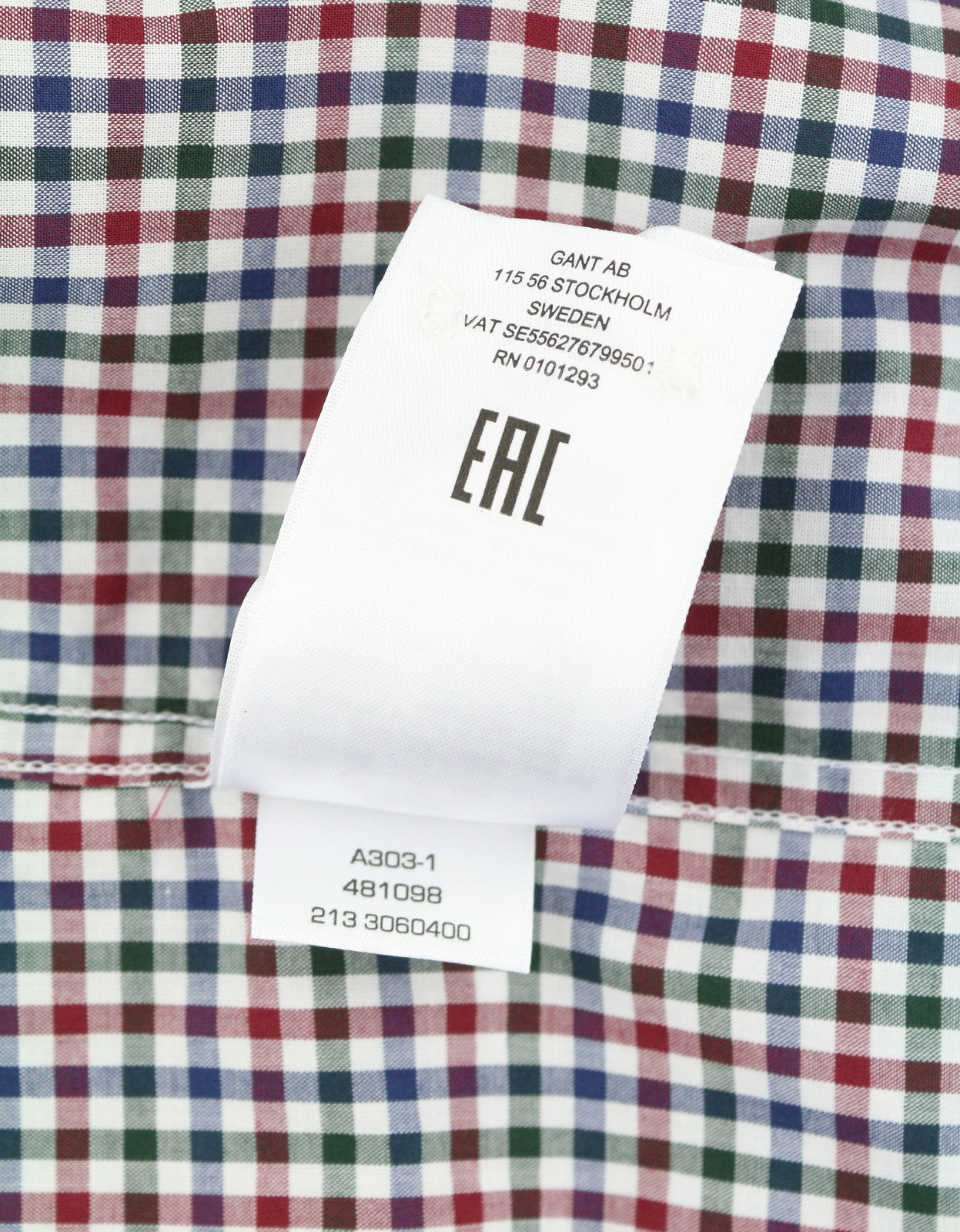 GANT The Broadcloth Gingham Men Shirt XL Cabernet Red Plaid Button-Down Shirt