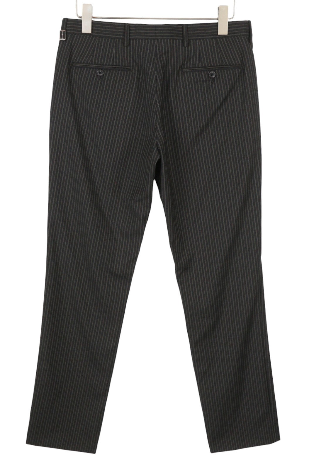 RICHMOND X Men Trousers 48 / W33 Grey Melange Pinstriped Wool Tapered Fit
