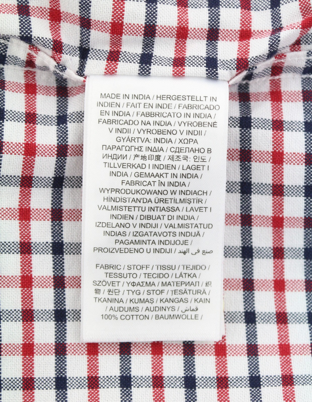GANT Oxford Tattersall Men Shirt L Equestrian Red Button-Down Pocket Shirt