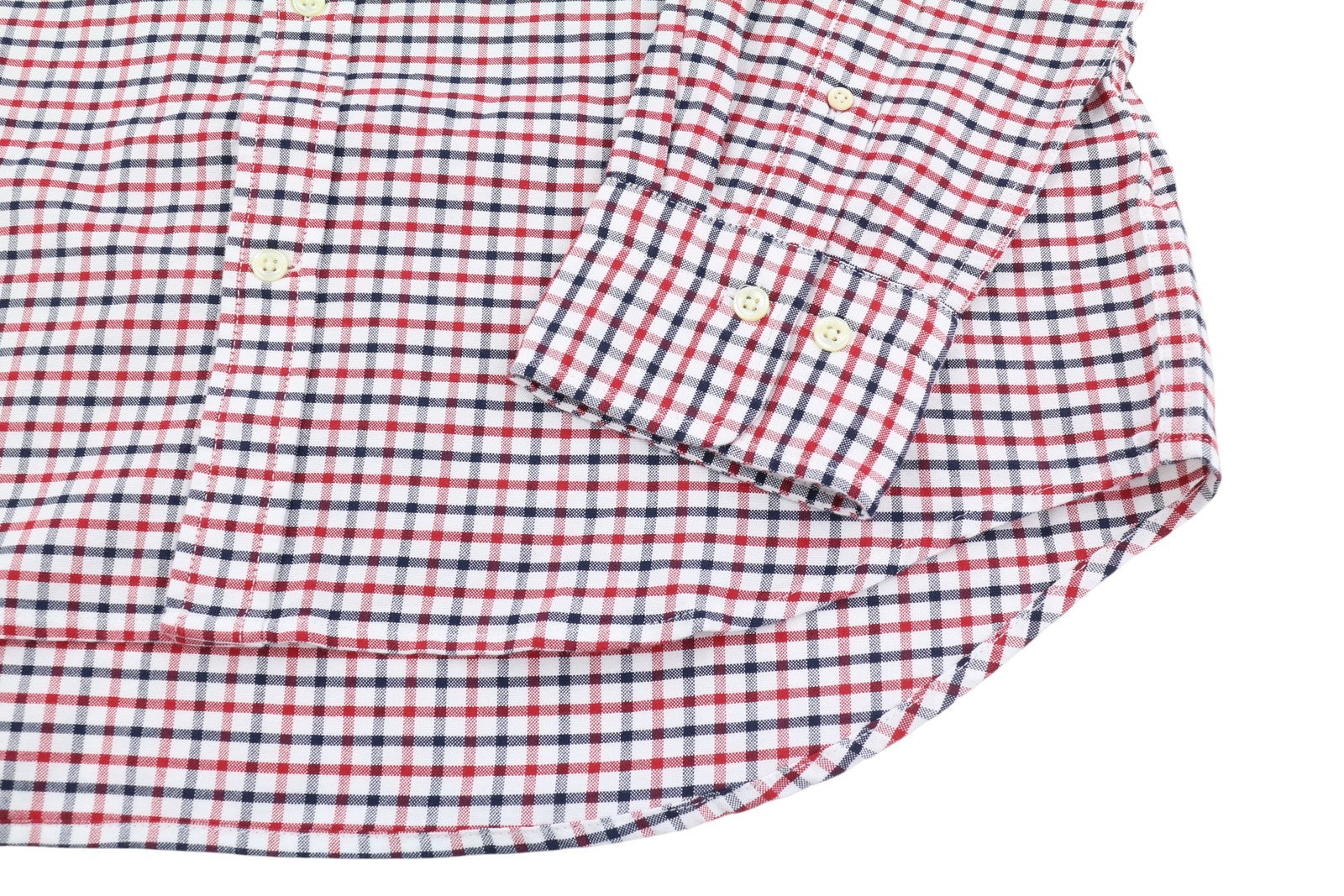 GANT Oxford Tattersall Men Shirt L Red Equestrian Plaid Button-Down Shirt