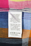 Button-Up Mixed Panel Linen Madras