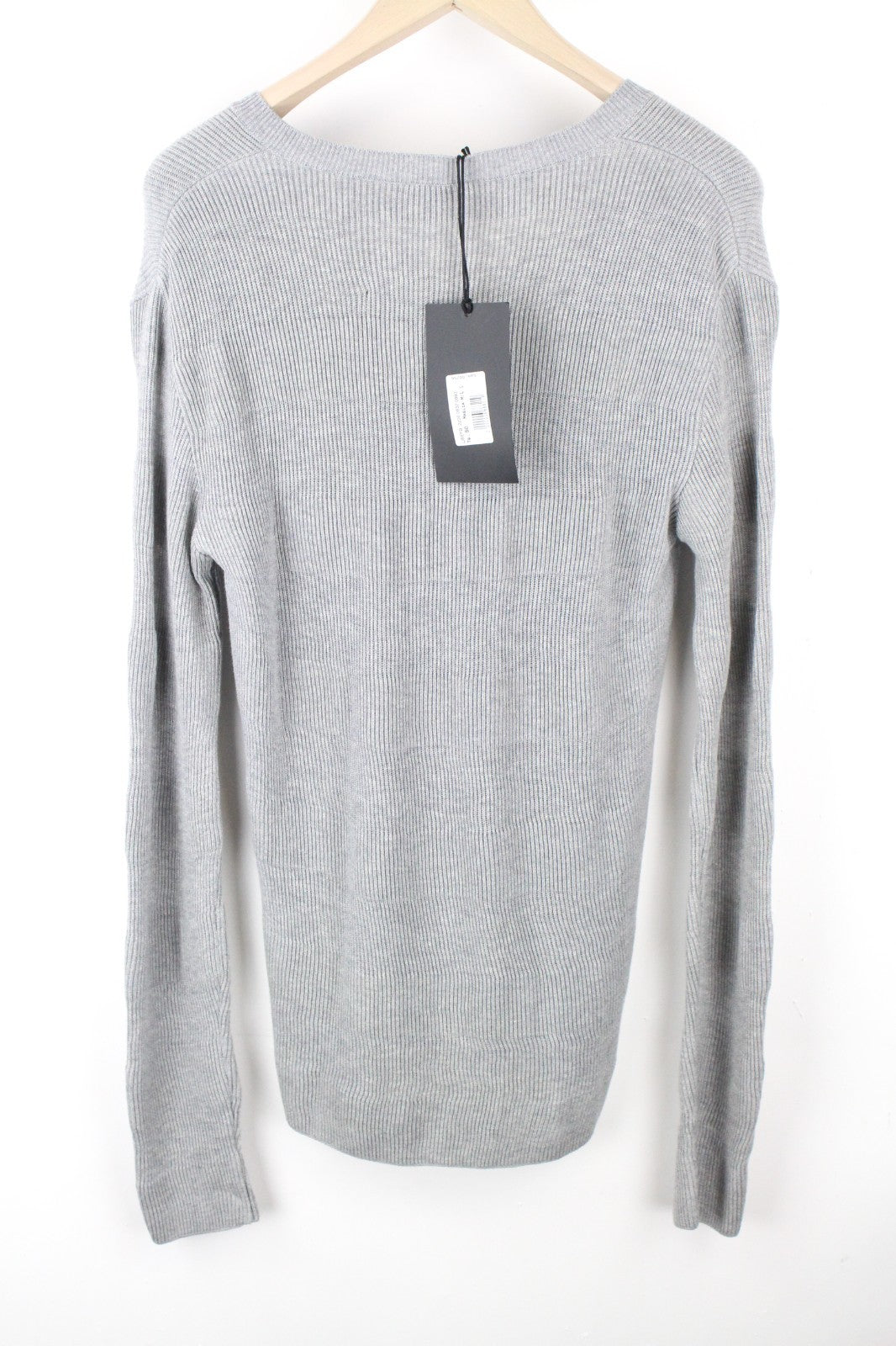 RICHMOND  Men Sweatshirt M/L Grey Pure Cotton V-neck Long Sleeved Casual
