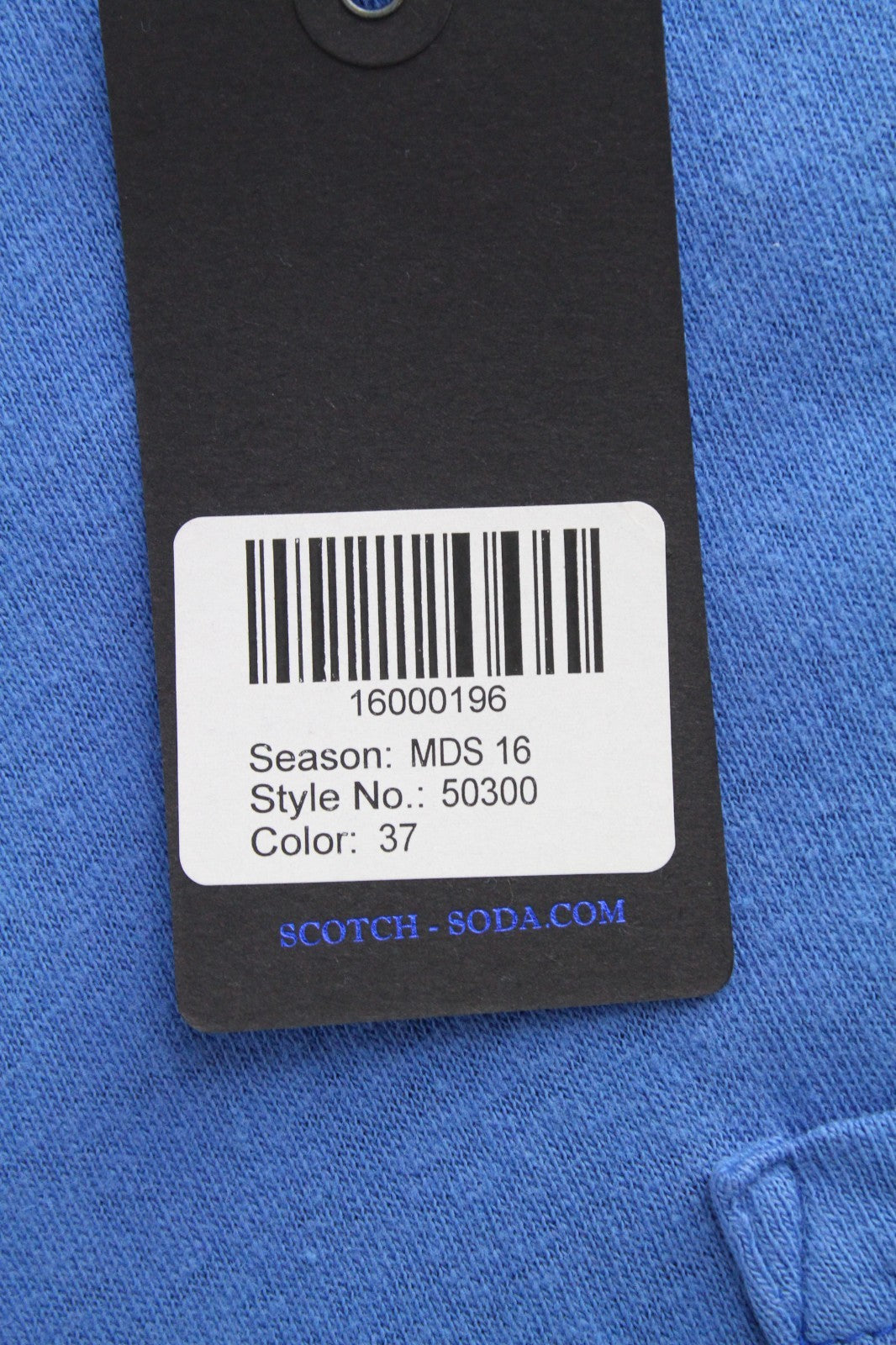 SCOTCH & SODA Ams Blauw Men T-Shirt ~S Casual Blue Pocketed 3/4 Sleeve Pull On