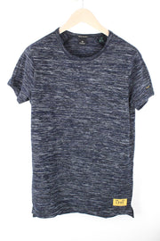 SCOTCH & SODA Ams Couture Men T-Shirt S Blue Cotton Blend Long Fit Short Sleeve