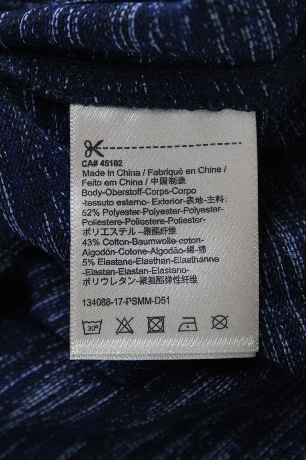 SCOTCH & SODA Ams Couture Men T-Shirt S Blue Cotton Blend Long Fit Short Sleeve