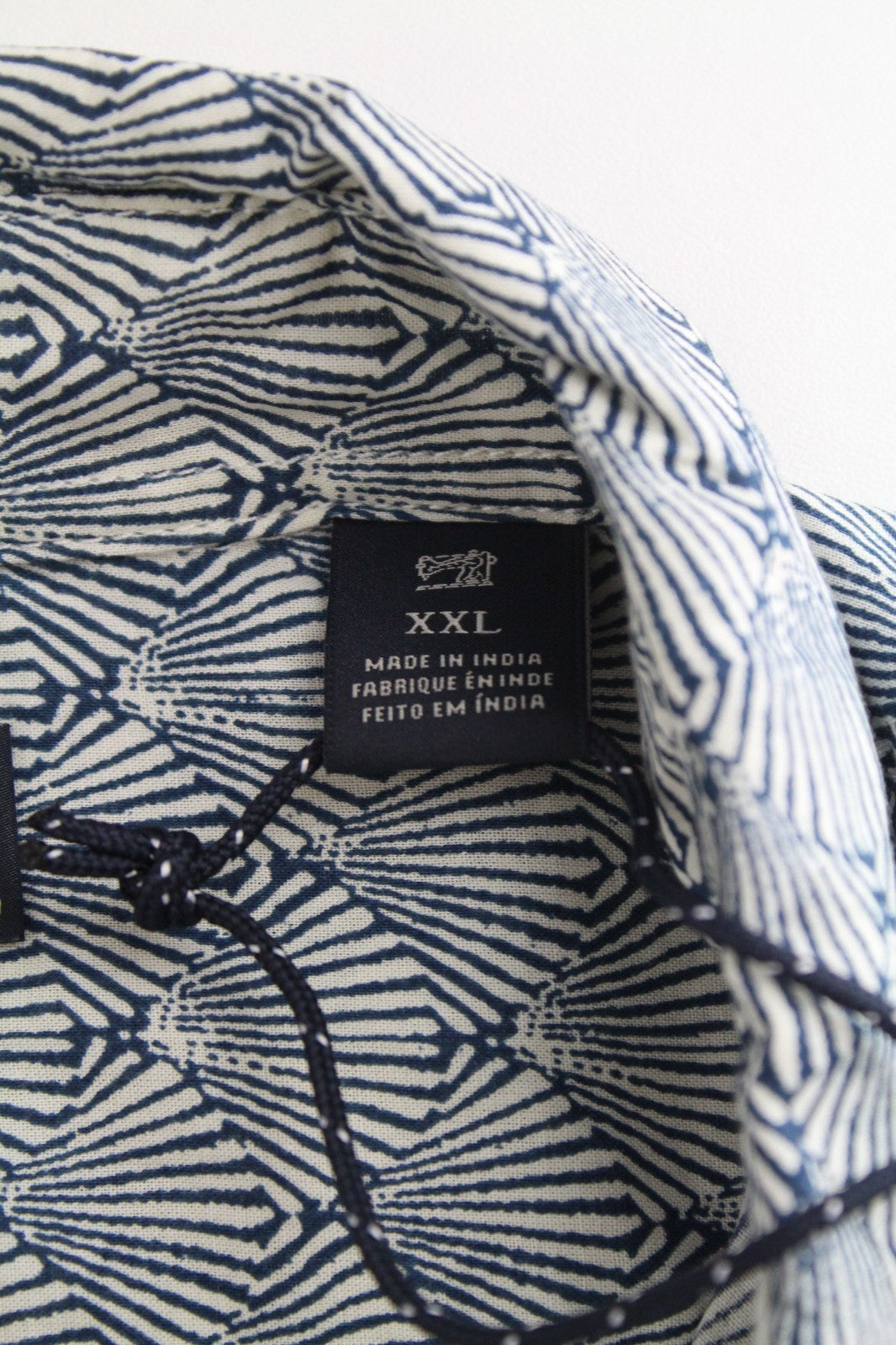 SCOTCH & SODA Ams Couture Men Shirt 2XL Blue Cotton Shell Patterns Long Sleeved