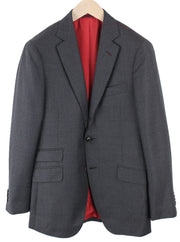 SUITSUPPLY Men Blazer UK36R Grey Pure Wool Single-Breasted Notch Lapel Formal