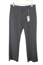 RICHMOND  Men Trousers 48 Grey Stretch Stripe Patterned Flat Front Formal