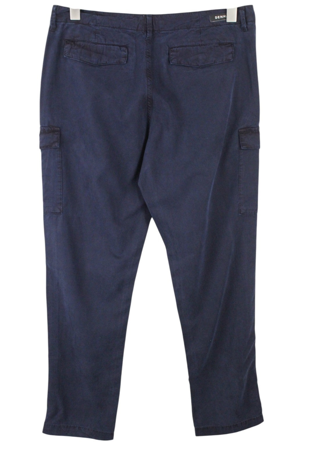 DENHAM Tara Women Trousers W27/L30 Navy Cotton Blend Cargo Multi Pocket Casual