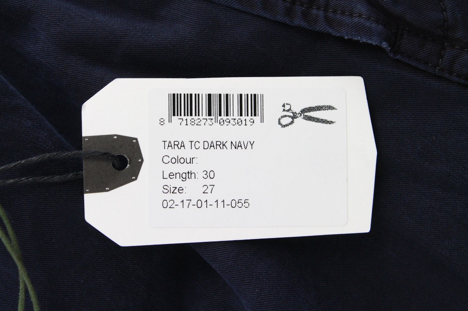 DENHAM Tara Women Trousers W27/L30 Navy Cotton Blend Cargo Multi Pocket Casual