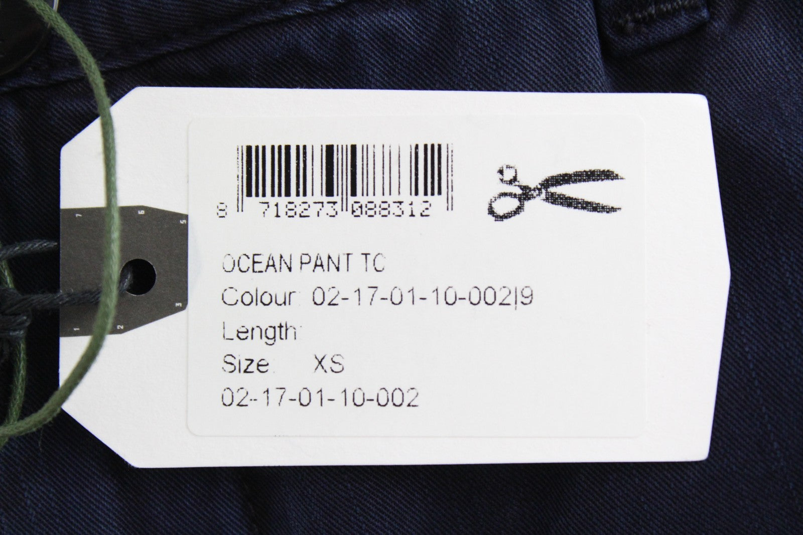 DENHAM Ocean Women Trousers XS Casual Pleated Front Navy Cotton Blend Chino