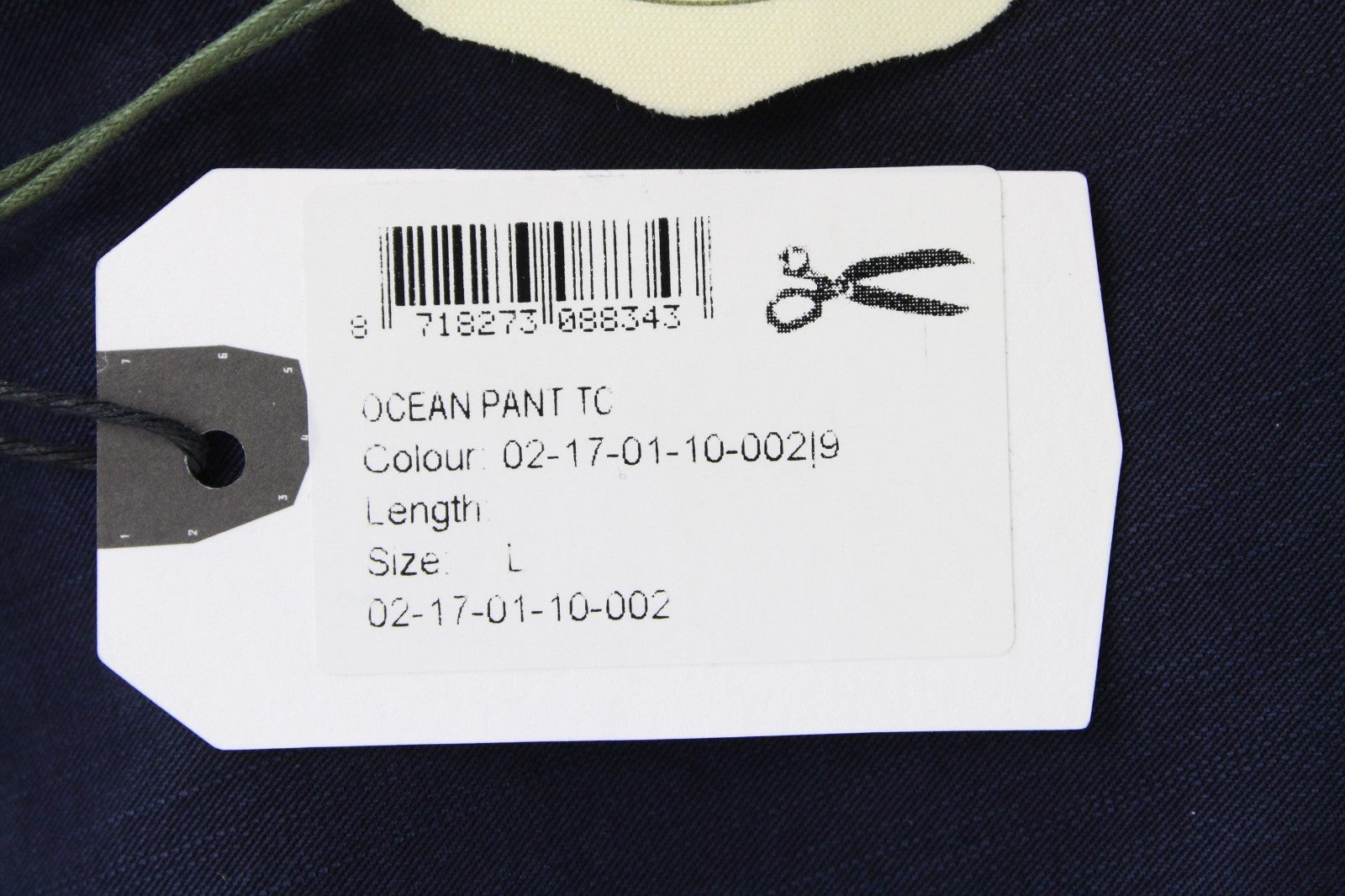 DENHAM Ocean Women Trousers S Casual Plain Pleated Navy Cotton Blend Chino