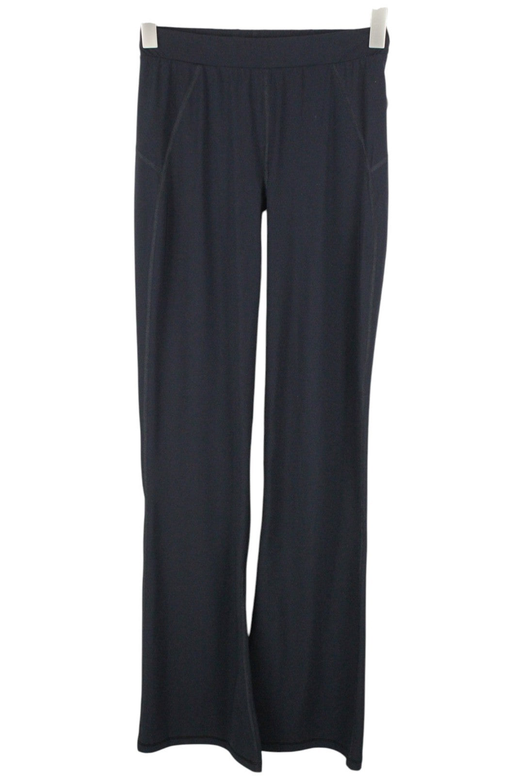 SWEATY BETTY Trim Gym Women Trousers XS Black Stretch Long Bootcut Flat Front