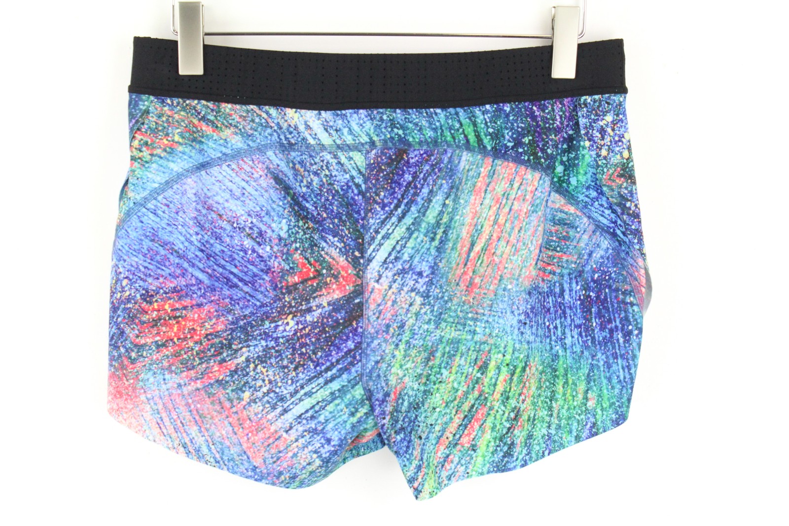 SWEATY BETTY Triple Jump Women Shorts L Blue Stretch Printed Sports Activewear