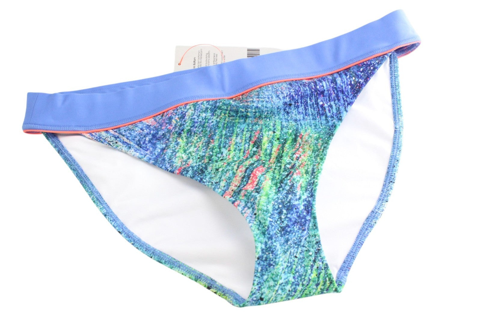 SWEATY BETTY Dive In Women Swimwear L Blue Stretch Sporty Cut Bikini Bottom