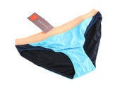 SWEATY BETTY Dive In Women Swimwear L Blue Stretch Low Rise Bikini Bottom