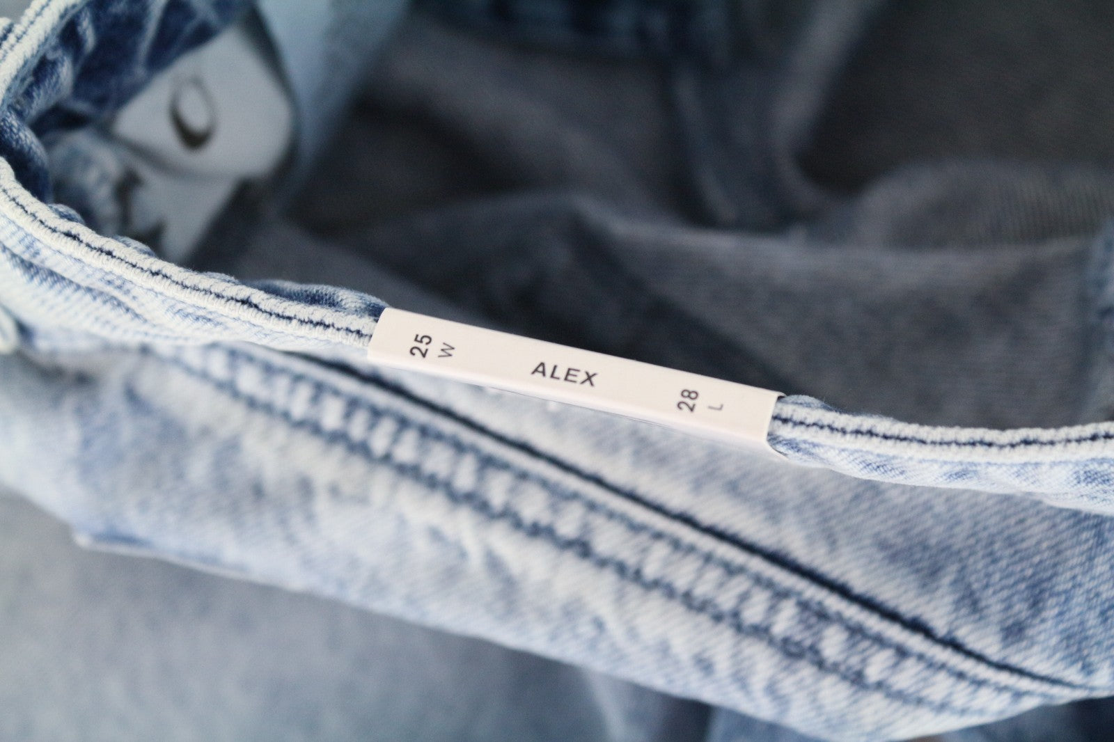 DENHAM Alex Women Jeans W25/L28 Blue Pure Cotton Wide Leg Fit Washed Denim