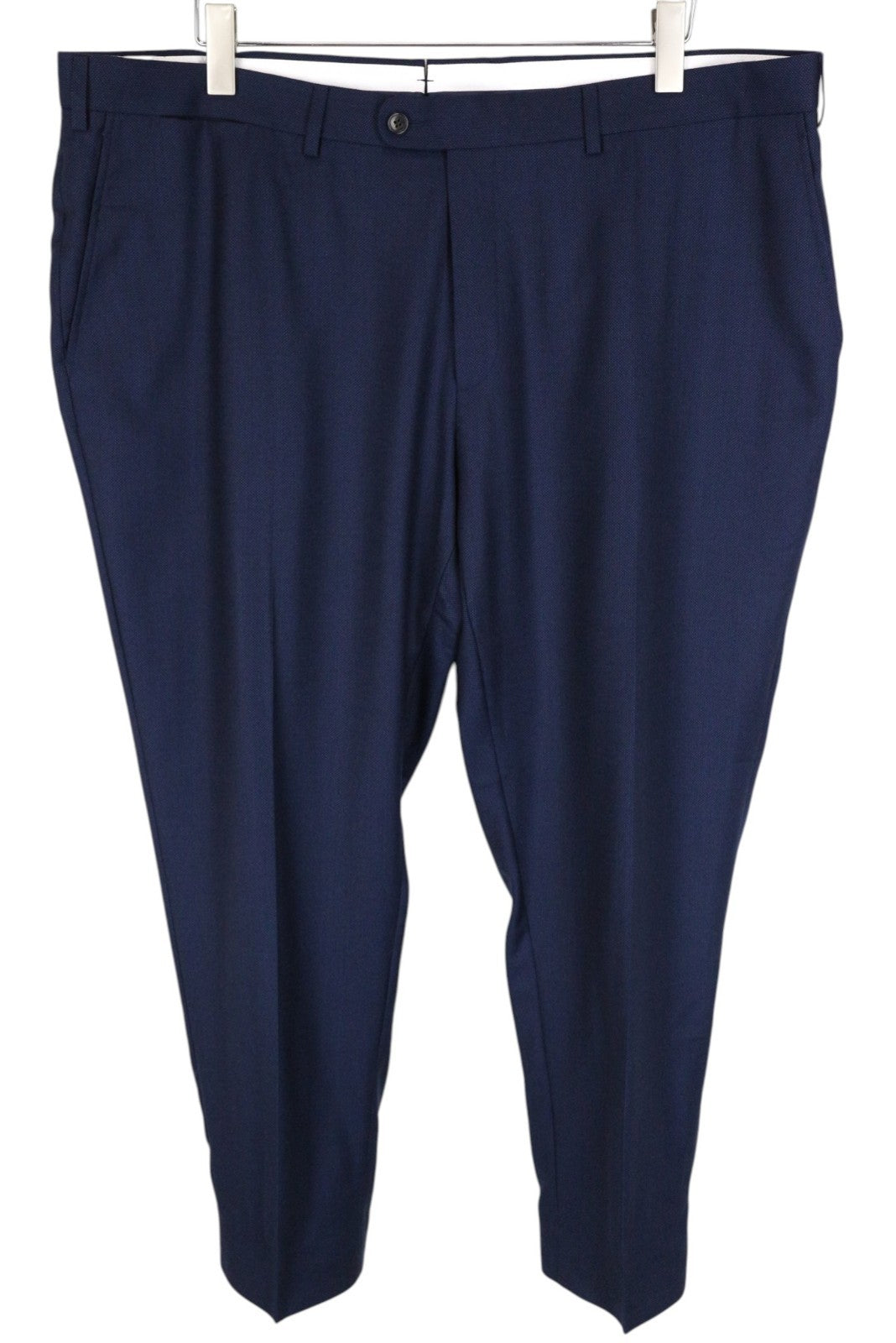 SUITSUPPLY Brescia Men Trousers UK46S Pleated Classic Blue Pure Wool Lined