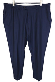 SUITSUPPLY Brescia Men Trousers UK46S Pleated Classic Blue Pure Wool Lined