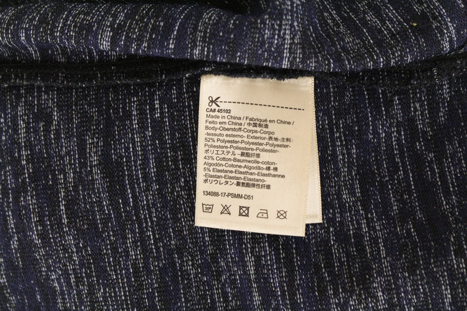SCOTCH & SODA Ams Couture Men T-Shirt S Dark Navy Cotton Blend Short Sleeved